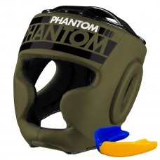 Боксерский шлем Phantom APEX Full Face Army Green (капа в подарок)