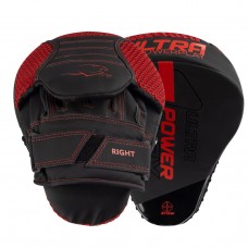 Лапы боксерские PowerPlay 3044 Pro Carbon Ultra Series Черно-Красные PU [пара]