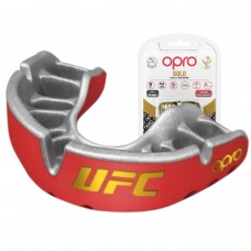 Капа OPRO Gold UFC взрослая (возраст 11+) Red/Silver (art.102516002)