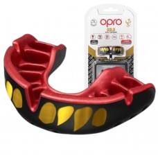 Капа OPRO Gold взрослая (возраст 11+) JAWS Black/Red (art.102504011)