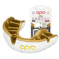 Капа OPRO Gold взрослая (возраст 11+) White/Gold (art.102504005)