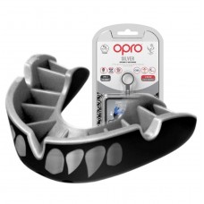 Капа OPRO Silver взрослая (возраст 11+) Silver Jaws (art.102502012)