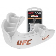 Капа боксерская OPRO Junior Bronze UFC Hologram White (art.002264002)