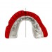 Капа OPRO Gold Braces под брекеты взрослая (возраст 11+) Red/Pearl (art.102506003)