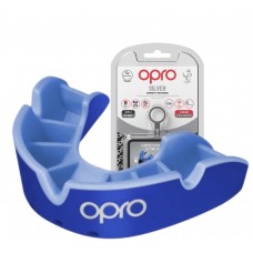Капа OPRO Silver взрослая (возраст 11+) Dark Blue/Blue (art.102502002)