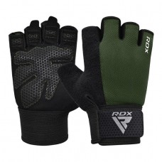 Перчатки для фитнеса RDX W1 Half Army Green Plus M