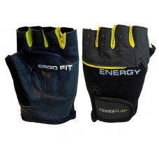 Перчатки для фитнеса PowerPlay 9058 Energy черно-желтые L