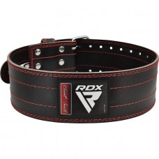 Пояс для пауэрлифтинга RDX кожаный RD1 Red XL