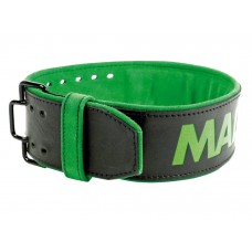 Пояс для тяжелой атлетики MadMax MFB-302 Quick Release Belt кожаный Black/Green M