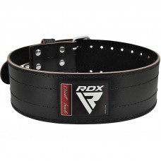 Пояс для пауэрлифтинга RDX RD1 кожаный Black M