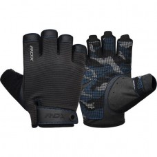 Рукавички для фітнесу RDX T2 Half Blue PLUS-L