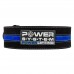 Пояс для пауэрлифтинга Power System PS-3800 PowerLifting кожаный Black/Blue Line L