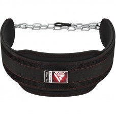 Пояс для обременений с цепью RDX T7 Dipping Belt 2 Layer неопреновый Black