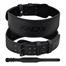 Пояс для тяжелой атлетики RDX 4 кожаный Full Black XL