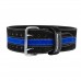 Пояс для пауэрлифтинга Power System PS-3800 PowerLifting кожаный Black/Blue Line L