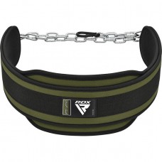 Пояс для обременений с цепью RDX T7 Dipping Belt 2 Layer неопреновый Army Green