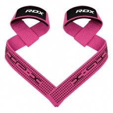 Лямки для тяги RDX S4 Gym Cotton Gel Straps Pink Plus