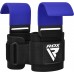 Крюки для тяги на запястье RDX W5 Gym Hook Strap Blue Plus