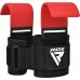 Крюки для тяги на запястье RDX W5 Gym Hook Strap Red Plus