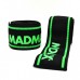 Бинты на колени MadMax MFA-299 Non slide & slip knee wraps 2.0m Black/Green