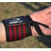 Кистовые бинты PowerPlay 3081 Gym WristT Wraps Черно-Красные