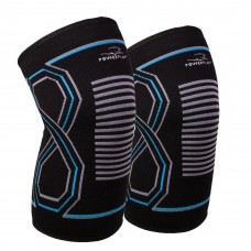 Наколенники спортивные PowerPlay PP-4099 Knee Support Черно/Синие L/XL (пара)