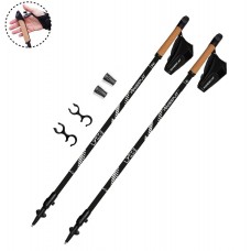 Палки для скандинавской ходьбы PowerPlay 9104 Lykke Black/White 80-135 см (пара)