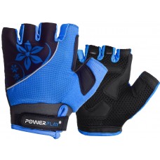 Велоперчатки женские PowerPlay 5281 B Голубые XS