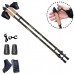 Палки для скандинавской ходьбы PowerPlay 9108 Sisu Black/Gold 80-135 см (пара) + 2-я пара сапог + чехол