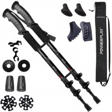 Трекинговые палки PowerPlay 9109 Fika Black/Red 60-135 см (пара) + 2-и пары сапог + чехол