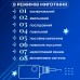 Гирлянда штора 3х0,7 м Звезды на 108 LED лампочек светодиодная 6 больших и 6 маленьких звезд 9 В 8 режимов