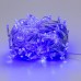Гирлянда нить 22м на 500 LED лампочек светодиодная прозрачный провод 8 режимов работы Синий