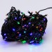 Гирлянда нить 22м на 500 LED лампочек светодиодная черный провод 8 режимов работы