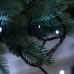 Гирлянда нить 10м на 200 LED лампочек светодиодная черный провод 8 режимов работы Белый