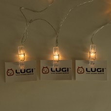 Гирлянда нить с прищепками 5.2 метра 20 LED светодиодов