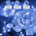 Гирлянда светодиодная на батарейках GarlandoPro 100LED 10 метров медный провод светодиодная гирлянда Синий