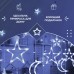 Гирлянда светодиодная штора GarlandoPro звезда и луна 108LED 3х0,9 м гирлянда звезда Белый