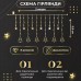 Гирлянда штора светодиодная GarlandoPro звезда и елка 120LED 3х0,9 м 8 режимов Желтый