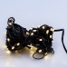 Гирлянда нить 6м на 100 LED лампочек светодиодная черный провод 8 режимов работы Желтый