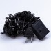 Гирлянда нить 10м на 200 LED лампочек светодиодная черный провод 8 режимов работы Желтый