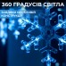 Гирлянда светодиодная штора GarlandoPro снежинка и звезда 12 фигур 3х1 м гирлянда звезда Синий