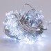 Гирлянда нить 22м на 500 LED лампочек светодиодная прозрачный провод 8 режимов работы Белый