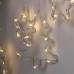 Гирлянда штора светодиодная GarlandoPro звезда и елка 120LED 3х0,9 м 8 режимов Желтый