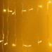 Гирлянда штора светодиодная GarlandoPro 160LED 8 линий 1,5х1,5 м гирлянда на штору Желтый