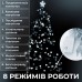 Гирлянда нить 10м на 200 LED лампочек светодиодная черный провод 8 режимов работы Белый