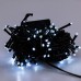 Гирлянда нить 10м на 200 LED лампочек светодиодная черный провод 8 режимов работы Белый