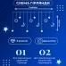 Гирлянда светодиодная штора GarlandoPro звезда и луна 108LED 3х0,9 м гирлянда звезда Синий