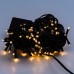 Гирлянда нить 10м на 200 LED лампочек светодиодная черный провод 8 режимов работы Желтый