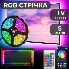 Светодиодная лента c пультом GarlandoPro TVLIGHTRGB водостойкая 150 LED 5m подсветка в комнату