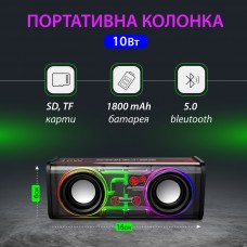 Колонка для телефона портативная блютуз акустика usb колонка 10 вт